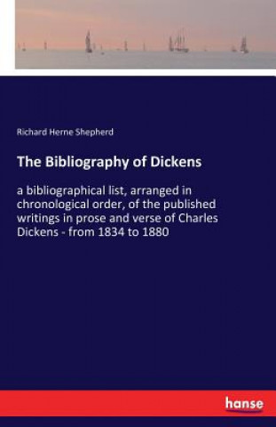 Buch Bibliography of Dickens Richard Herne Shepherd