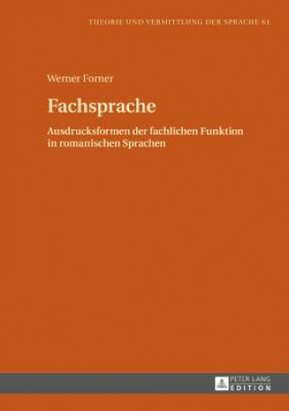 Kniha Fachsprache Werner Forner