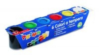 Book Farby plakatowe Primo Tempera 6 kolorów w plastikowych pojemnikach 