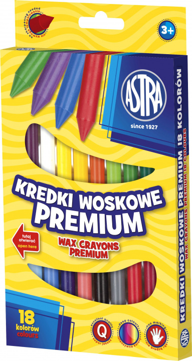 Articole de papetărie Kredki woskowe Premium 18 kolorów 