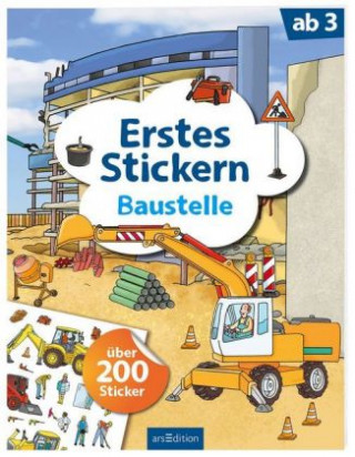 Книга Erstes Stickern Baustelle Sebastian Coenen