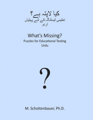 Könyv What's Missing? Puzzles for Educational Testing: Urdu M Schottenbauer