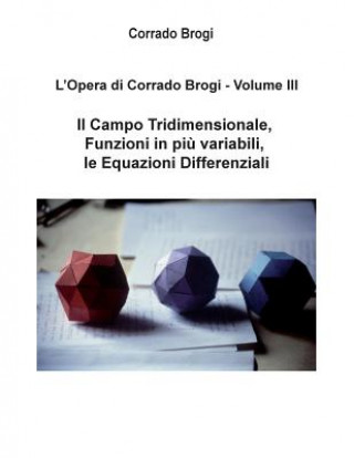 Книга L'Opera di Corrado Brogi - Volume III: Il Campo Tridimensionale, Funzioni in piu' variabili, le Equazioni Differenziali Ing Corrado Brogi