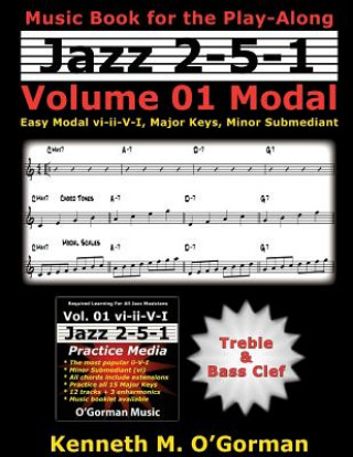 Carte Jazz 2-5-1 Volume 01 Modal: Easy Modal vi-ii-V-I, Major Keys, Minor Submediant. Kenneth M O'Gorman