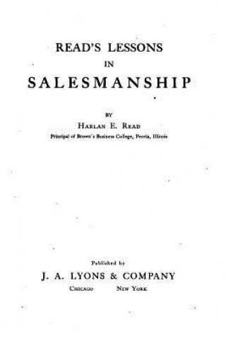 Knjiga Read's Lessons in Salesmanship Harlan E Read