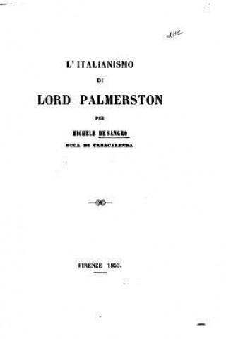 Könyv L'italianismo di Lord Palmerston Michele Desangro