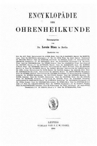 Knjiga Encyklopädie der Ohrenheilkunde Louis Blau