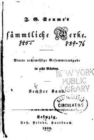 Buch Sämmtliche Werke Johann Gottfried Seume