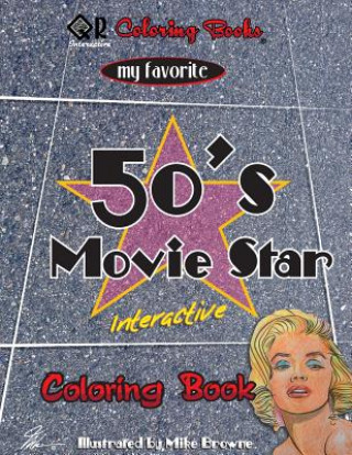 Kniha My Favorite 50's Movie Star Coloring Book Mike Browne