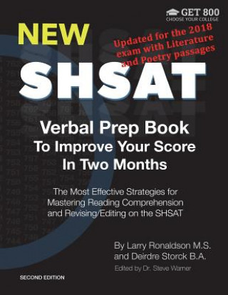 Kniha New SHSAT Verbal Prep Book To Improve Your Score In Two Months: The Most Effective Strategies for Mastering Reading Comprehension and Revising/Editing Steve Warner