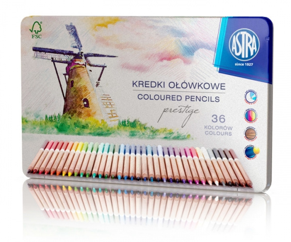 Papierenský tovar Kredki ołówkowe Prestige 36 kolorów w kasetce 