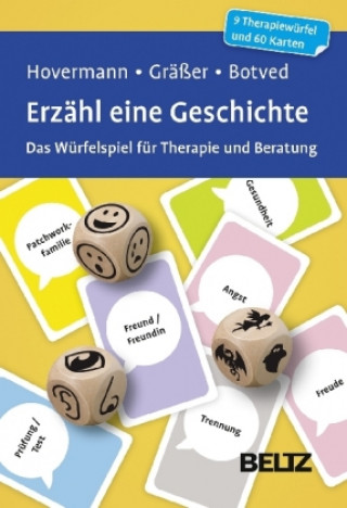 Gra/Zabawka Erzähl eine Geschichte, 9 Holzwürfel, 60 Karten, 1 Sanduhr Eike Hovermann jun.