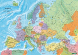 Nyomtatványok Europe - Political Map Flat in a Tube 1:6 000 000 