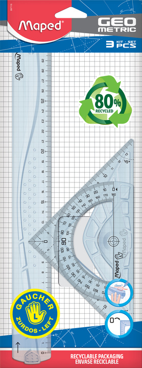 Artykuły papiernicze Zestaw geometryczny leworęczny 