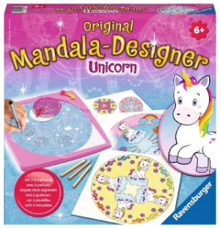 Joc / Jucărie Ravensburger Mandala Designer Unicorn 29703, Zeichnen lernen für Kinder ab 6 Jahren, Zeichen-Set mit Mandala-Schablonen für farbenfrohe Mandalas 