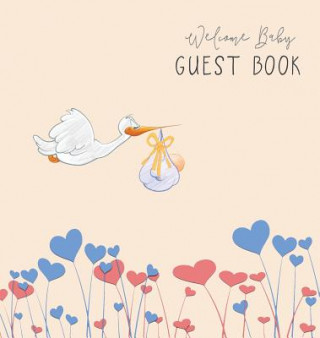 Книга BABY SHOWER GUEST BOOK with GIFT LOG (Hardcover) for Baby Naming Day, Baby Shower Party, Christening or Baptism Ceremony, Welcome Baby Party ANGELI PUBLICATIONS