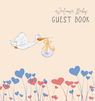 Libro BABY SHOWER GUEST BOOK with GIFT LOG (Hardcover) for Baby Naming Day, Baby Shower Party, Christening or Baptism Ceremony, Welcome Baby Party ANGELI PUBLICATIONS