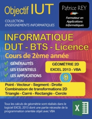 Kniha DUT informatique - géometrie 2d (tome 9) Patrice Rey