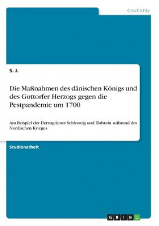 Könyv Die Maßnahmen des dänischen Königs und des Gottorfer Herzogs gegen die Pestpandemie um 1700 S. J.