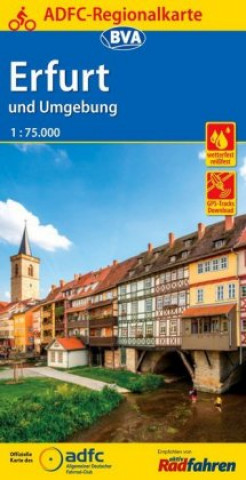 Nyomtatványok ADFC-Regionalkarte Erfurt und Umgebung, 1:75.000 Allgemeiner Deutscher Fahrrad-Club e.V. (ADFC)