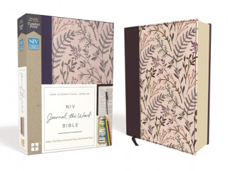 Könyv NIV, Journal the Word Bible, Cloth over Board, Pink Floral, Red Letter, Comfort Print ZONDERVAN