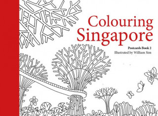 Carte Colouring Singapore Postcards William Sim