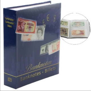 Artykuły papiernicze Banknotenalbum für verschieden große Banknoten. Gebunden. 50 Seiten. 