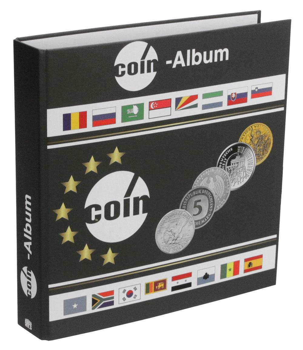 Kniha Münzenalbum für Münzen aus aller Welt für verschiedene Münzengrössen. Mit 5 Folienblätter für 116 Münzen. Erweiterbar. 