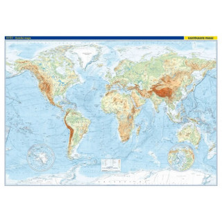 Nyomtatványok Svět nástěnná fyzická mapa 