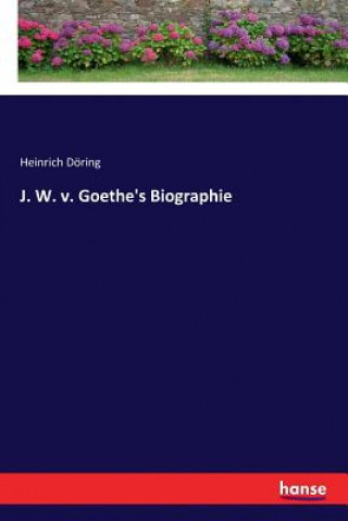 Kniha J. W. v. Goethe's Biographie Heinrich Doring