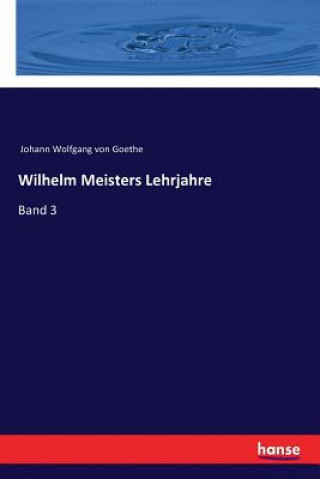Carte Wilhelm Meisters Lehrjahre JOHANN WOLFG GOETHE