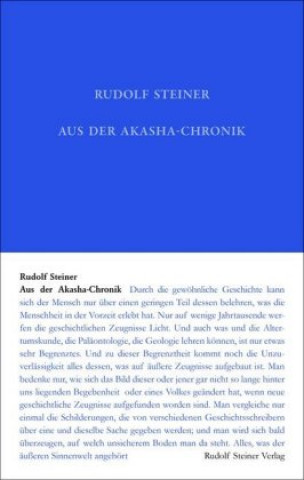 Kniha Aus der Akasha-Chronik Rudolf Steiner