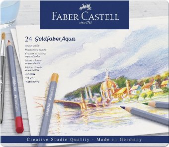 Papírenské zboží Aquarelové pastelky Goldfaber set 24 ks farebné 