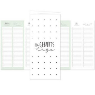 Calendar/Diary Geburtstagskalender mit Geburtstagskarte, feines Design! Anja Garschhammer