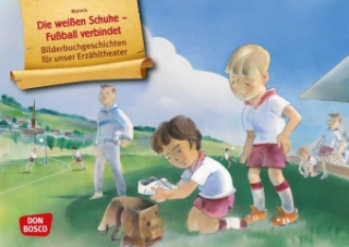 Joc / Jucărie Die weißen Schuhe - Fußball verbindet. Kamishibai Bildkartenset Maneis Arbab