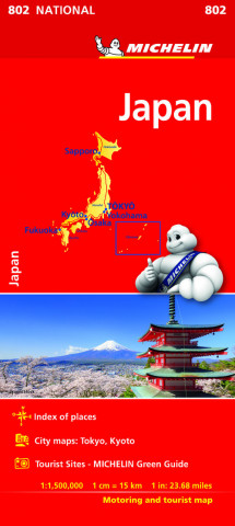 Tiskovina Japan National Map 802 