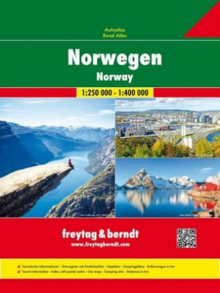Carte Norwegen, Autoatlas 1:250.000 - 1:400.000 