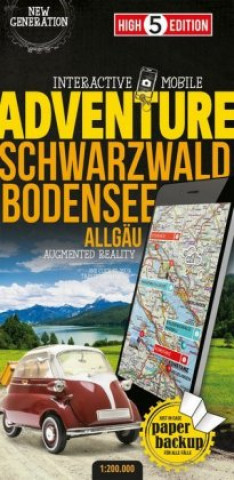 Pubblicazioni cartacee High 5 Edition Interactive Mobile ADVENTUREMAP Schwarzwald Bodensee Allgäu 