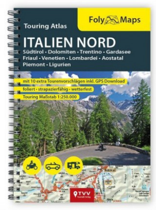 Könyv FolyMaps Touring Atlas Italien Nord 1:250.000 