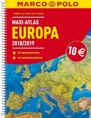 Carte MARCO POLO Maxi-Atlas Europa 2018/2019 