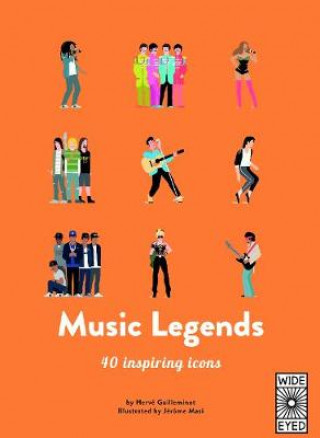 Könyv 40 Inspiring Icons: Music Legends Herve Guilleminot