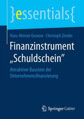 Kniha Finanzinstrument "Schuldschein" Hans-Werner Grunow