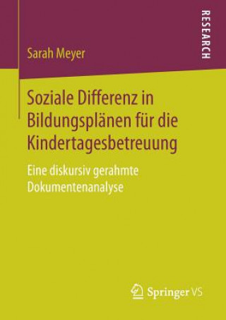 Book Soziale Differenz in Bildungsplanen fur die Kindertagesbetreuung Sarah Meyer