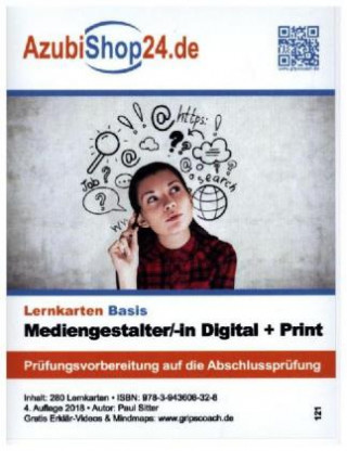 Hra/Hračka AzubiShop24.de Basis-Lernkarten Mediengestalter/-in Digital + Print Paul Sitter