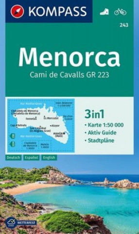 Tiskovina Menorca 243 NKOM 1:50T Kompass-Karten Gmbh
