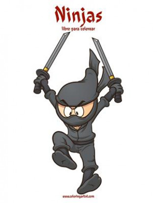 Knjiga Ninjas libro para colorear 1 Nick Snels