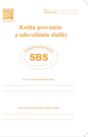 Book Kniha prevzatia a odovzdania služby 