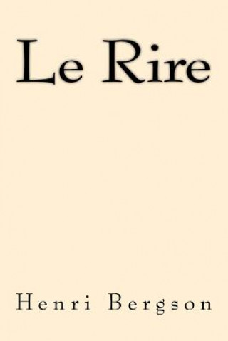 Book Le Rire Henri Bergson