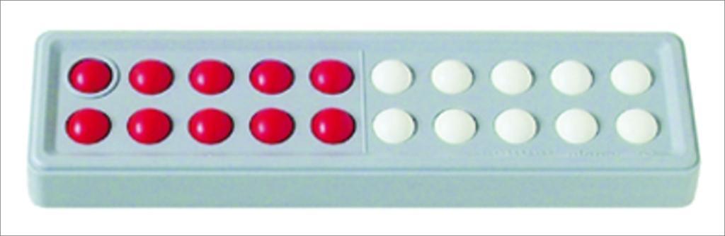 Livre SCHUBI Abaco 20. Modell C 5/5 Kugeln parallel (rot/weiß) Helmut Wentzke