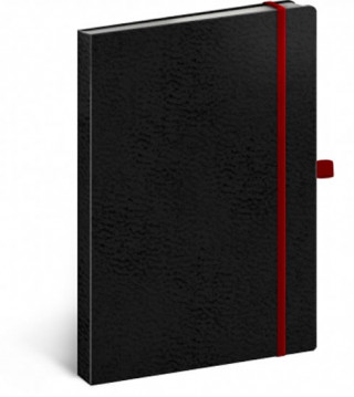 Kniha Notes Vivella linkovaný černý/červený 